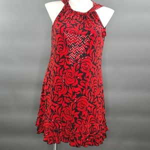 MSK dress w/ glitter applique and ruffles